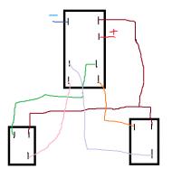 mazda323F 1990 - Poszukiwany opis wyprowadzeń przełącznika lusterek. Podaje sche