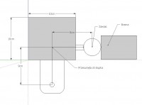 Faac 414 - assembly, installation dimensions on a narrow post