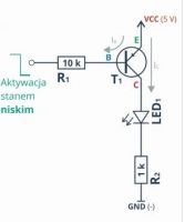 Dobór tyrystora do sterowania silnikiem 4 A przy 14 V z impulsu masy -12 V