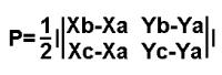 Formula for the area of a triangle in the xy coordinate system