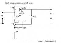 Prosty regulator wyskoich i niskich tonów - problem.