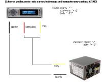 Zasilanie radia samochodowego zasilaczem ATX
