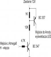Atmega 8 Bascom - sterowanie stanem wysokim wyświetlacza Led wspólna anoda