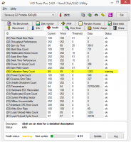 Samsung HM641JX - Czy warto się martwić parametrem Calibration Retry Count 1293?