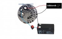 Exciting Alternator without Battery: Marelli 63377002, D+ & B+ Outputs, Connecting to Receiver