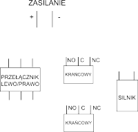 Wiper Motor System Connection with Left-Right Switch and Two Limit Switches