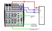 Podłączenie procesora dźwięku ULTRAFEX do miksera BEHRINGER UB 1002 - jak?