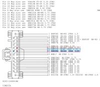 Podłączenie wzmacniacza CRUNCH GPX 1200.4 w Ford Focus MK3 - 2011/2014 (BT/VC z Navi) Schemat