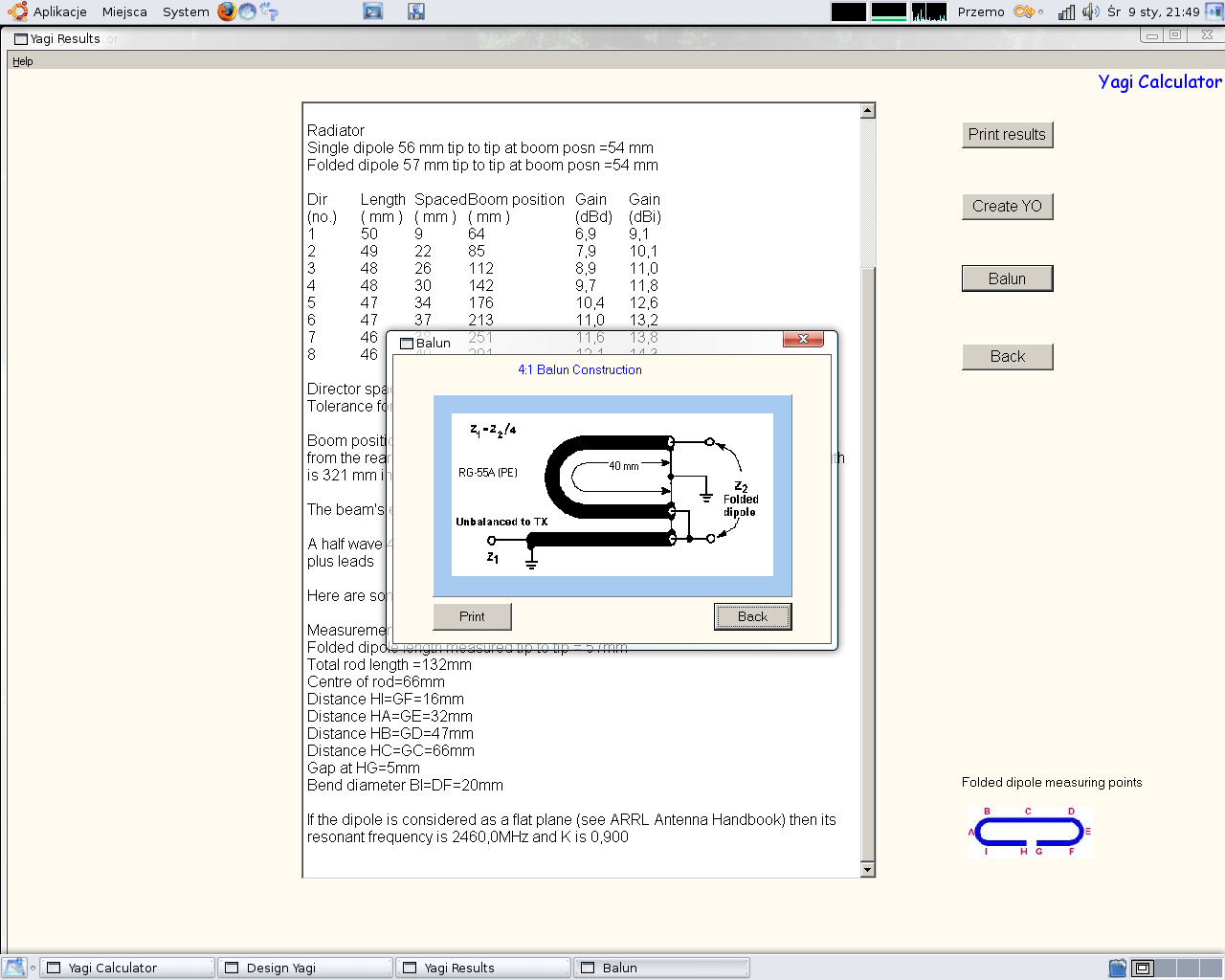 Yagi Calculator pytanie do użytkowników elektroda.pl